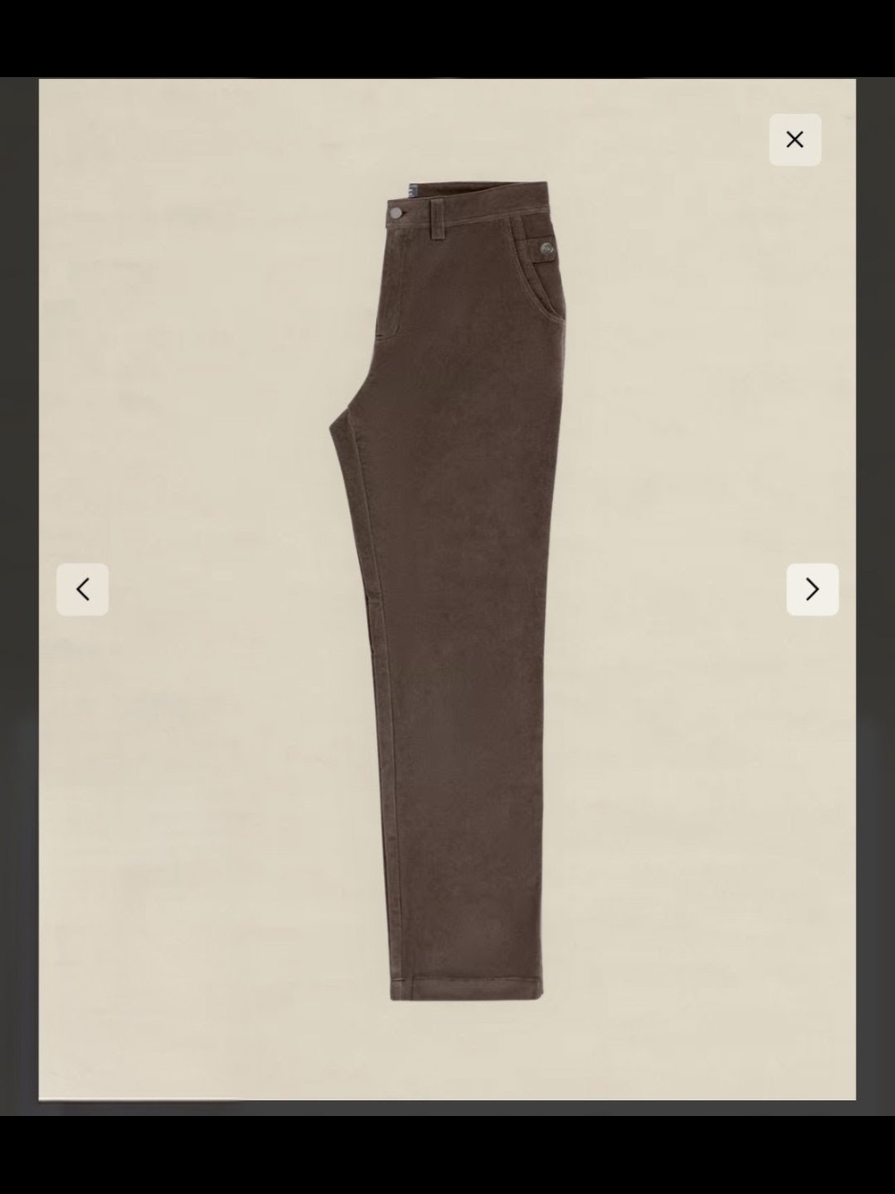 Amundsen Men's Brown Corduroy Slacks - 16 Wale - Picture 4 of 5